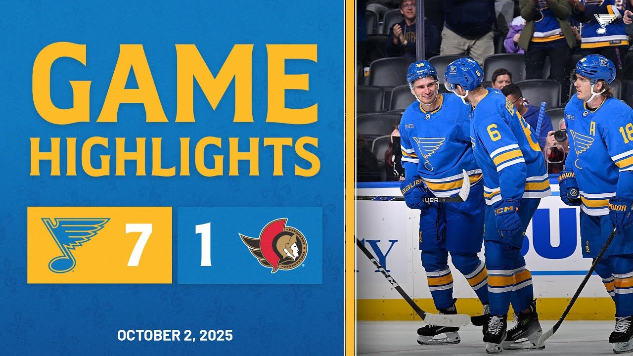 Preseason Game Highlights: Blues 7, Senators 1