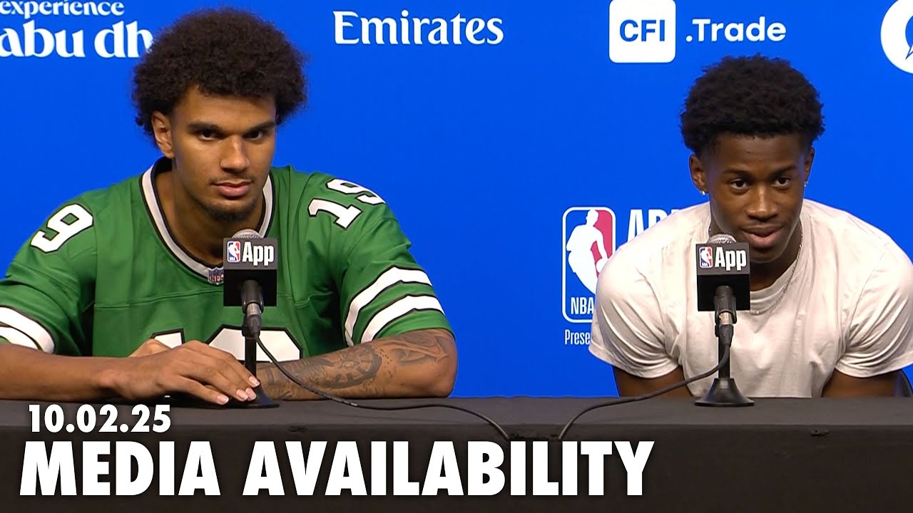 Philadelphia 76ers Postgame Media Availability | VJ Edgecombe and Dominick Barlow | 10.02.25