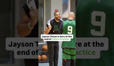 Jayson Tatum JOKING AROUND with Derrick White at Celtics Practice