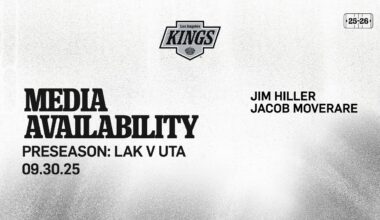 MEDIA: Jacob Moverare and Jim Hiller | LA Kings Preseason vs Utah Mammoth