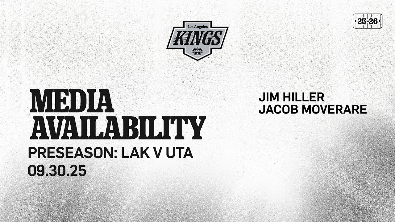 MEDIA: Jacob Moverare and Jim Hiller | LA Kings Preseason vs Utah Mammoth