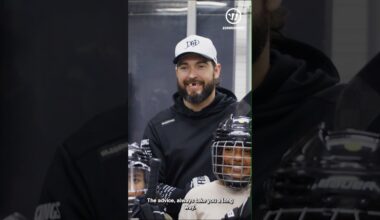 Always a good day at We Are All Kings Camp when Coach Drew stops by 👀🏒 #lakings #hockey