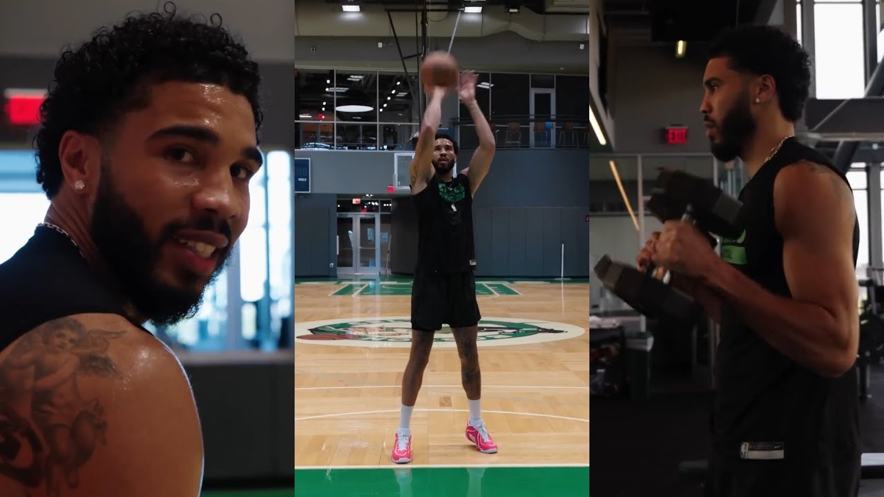 Jayson Tatum moving well during workout 4 months after Achilles injury 🤯