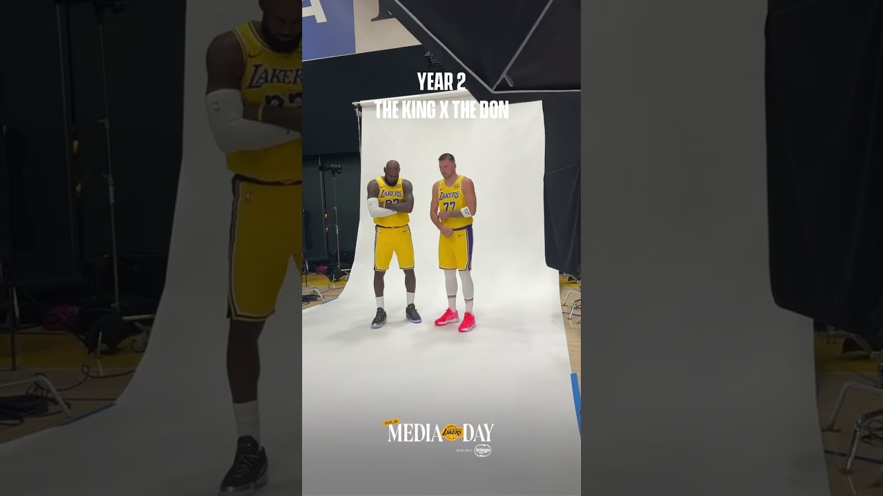 ICONIC DUO: LeBron and Luka at #LakersMediaDay