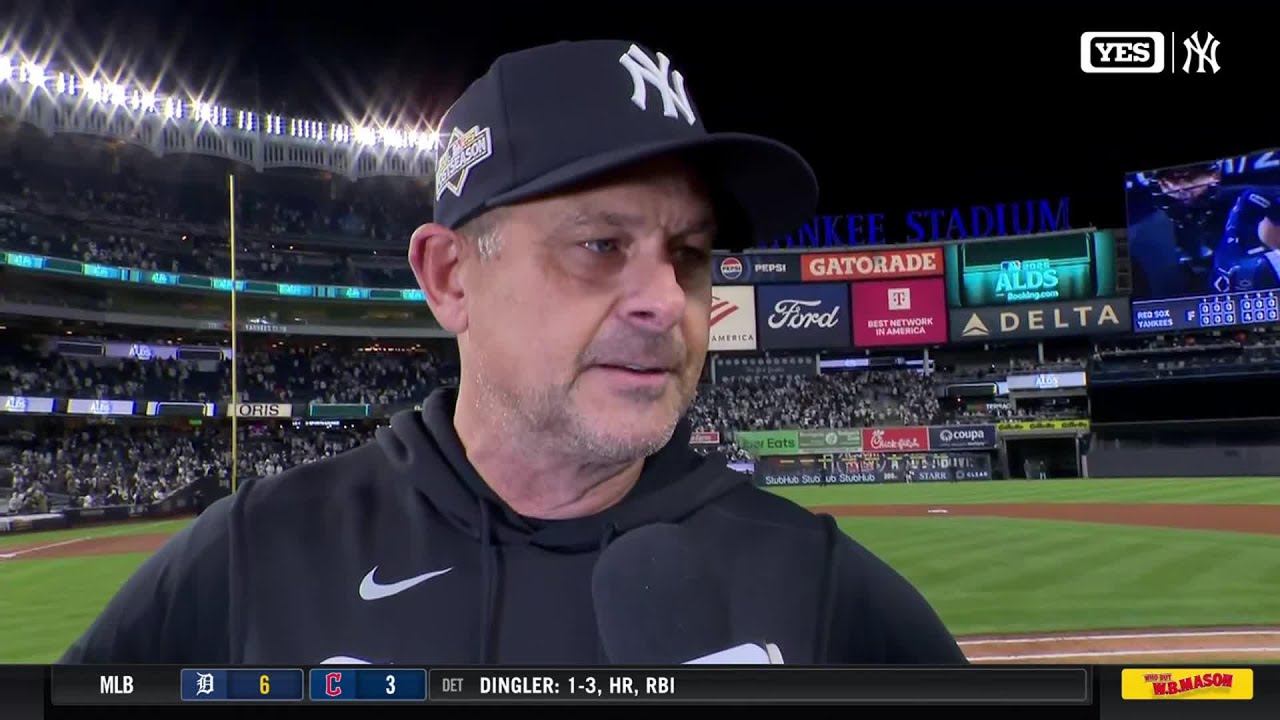 Aaron Boone after Yankees win AL Wild Card Series