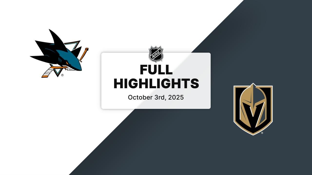 NHL Highlights | Sharks vs. Golden Knights | October 03, 2025