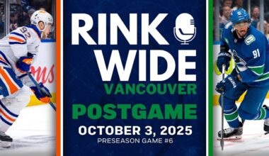 RINK WIDE POST-GAME: Vancouver Canucks vs Edmonton Oilers | Preseason - Oct. 3, 2025