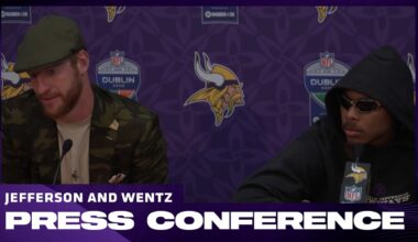 Justin Jefferson and Carson Wentz Address the Media Following Vikings Loss to Steelers in Dublin