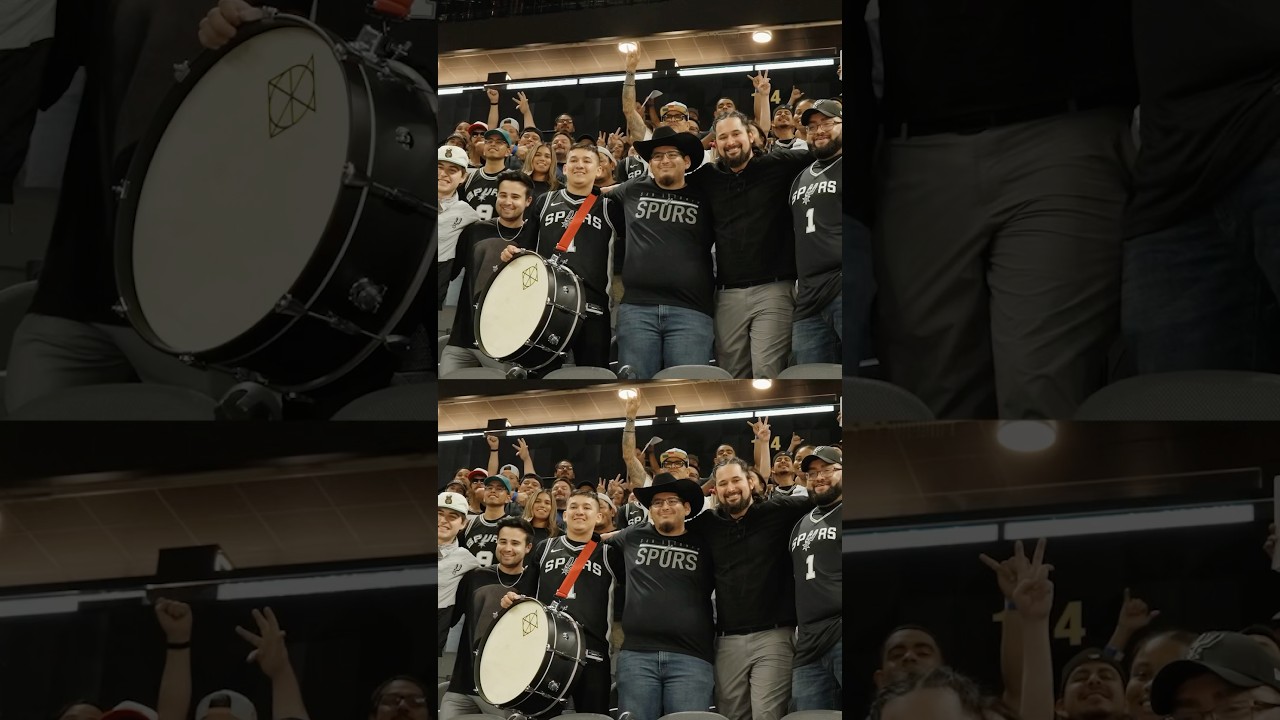 Our supporter section is ready to FIRE THINGS UP 🔥 #nba #spurs