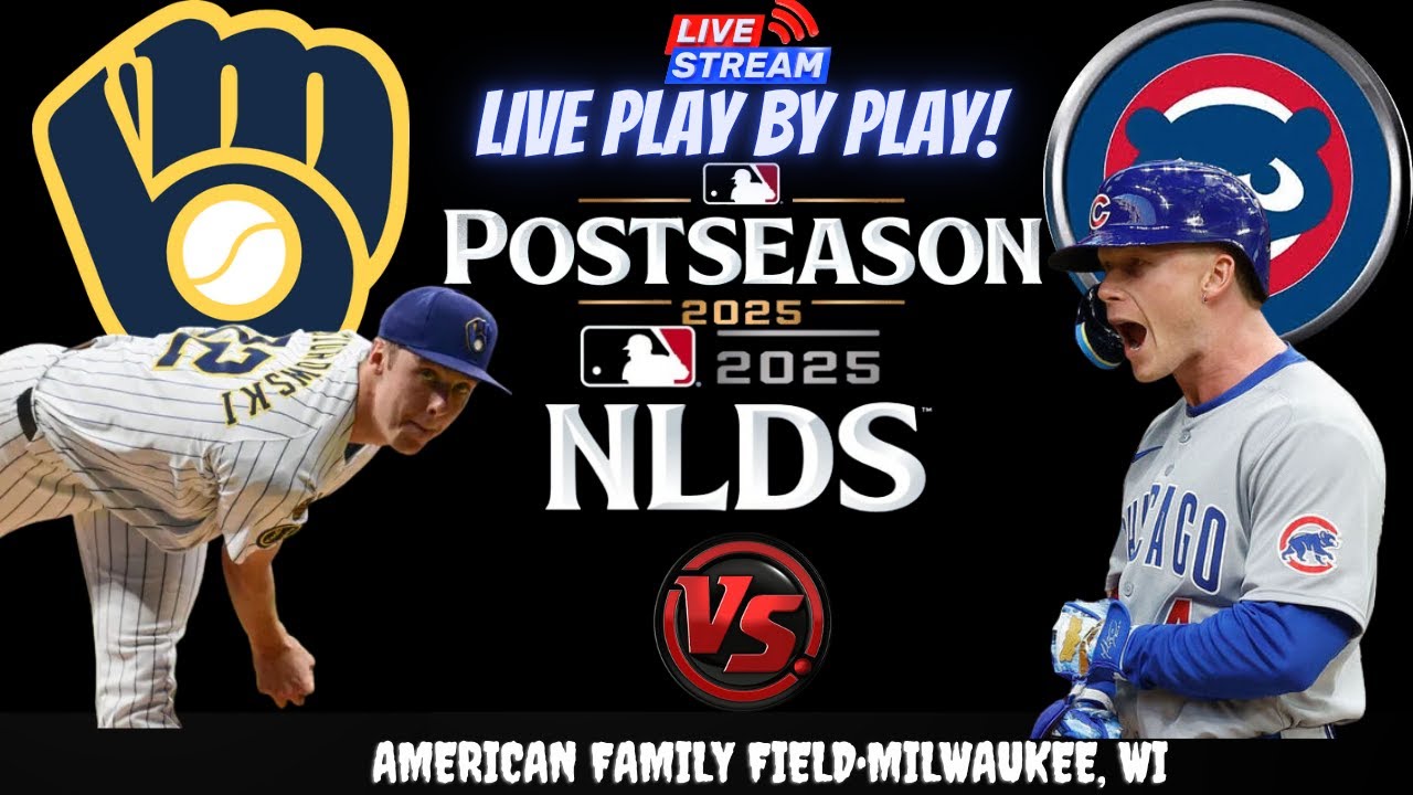 Chicago Cubs vs Milwaukee Brewers ⚾🔥 Live NLDS Playoffs GAME 1 Play-by-play Watch!