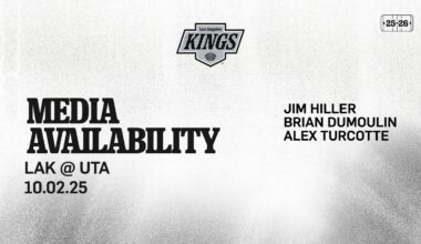 MEDIA: Brian Dumoulin, Alex Turcotte, and Jim Hiller | LA Kings Preseason @ Utah Mammoth
