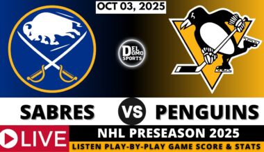 BUFFALO SABRES VS PITTSBURGH PENGUINS LIVE 🏒 NHL Preseason Game - OCT 03, 2025