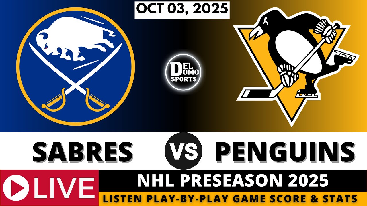 BUFFALO SABRES VS PITTSBURGH PENGUINS LIVE 🏒 NHL Preseason Game - OCT 03, 2025