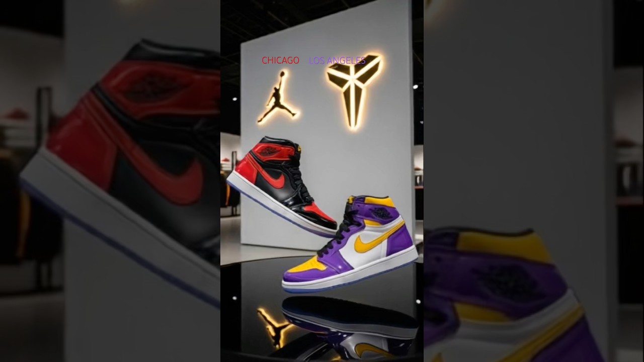 Air Jordan 1 LA Chicago #lakers #airjordan #chicagobulls #nba #nike #kobebryant  #love #fashion