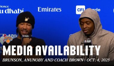 Jalen Brunson, OG Anunoby, and Coach Mike Brown Post Preseason Game Media | October 4, 2025