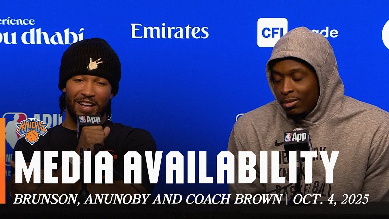 Jalen Brunson, OG Anunoby, and Coach Mike Brown Post Preseason Game Media | October 4, 2025