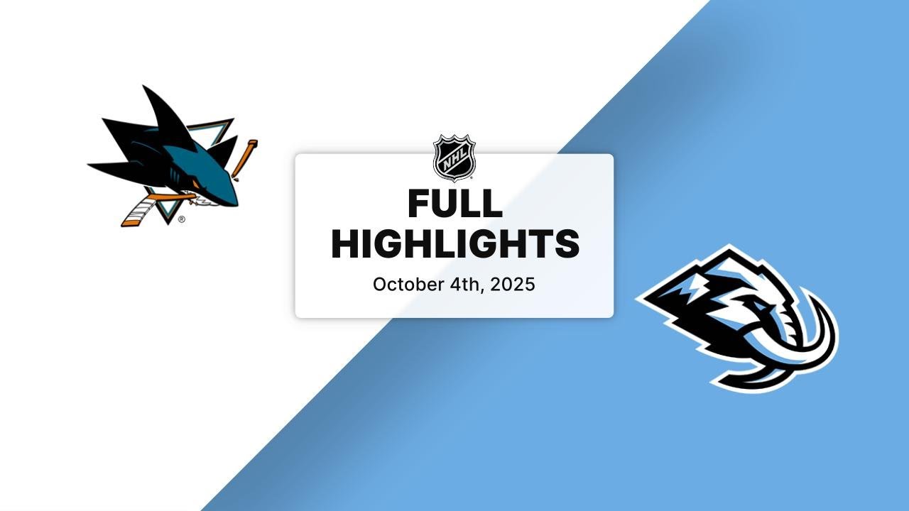 NHL Highlights | Sharks vs. Mammoth | October 04, 2025