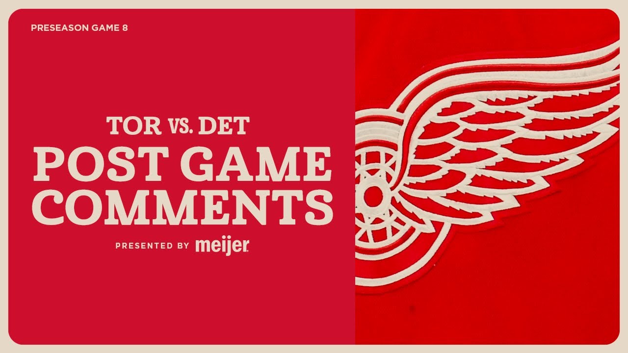 Axel Sandin-Pellikka, Michael Brandsegg-Nygård, Todd McLellan Post Game vs. TOR | Oct 4, 2025