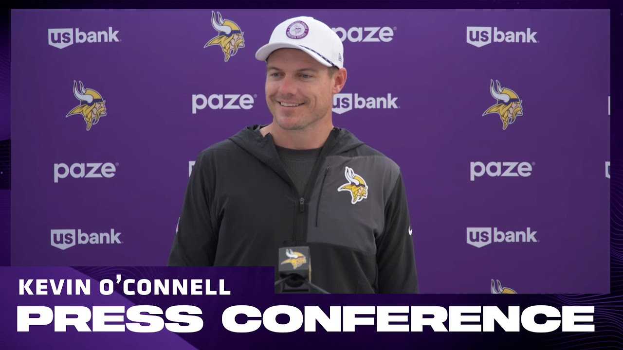 Kevin O'Connell Talks Improving as a Team, J.J. McCarthy's Recovery, Preparing for Browns in London