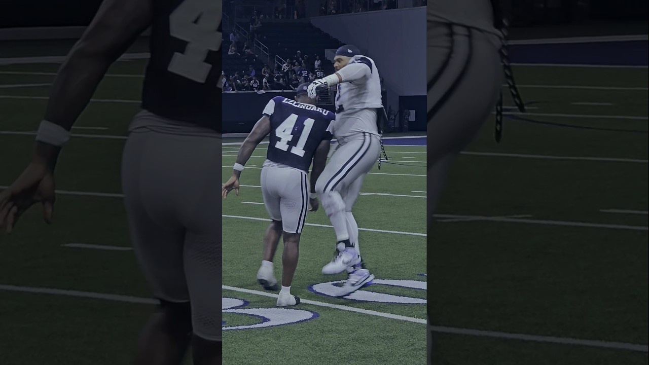 Donovan Ezeiruaku getting pointers from veteran La'el Collins #dallascowboys #nfl #shorts