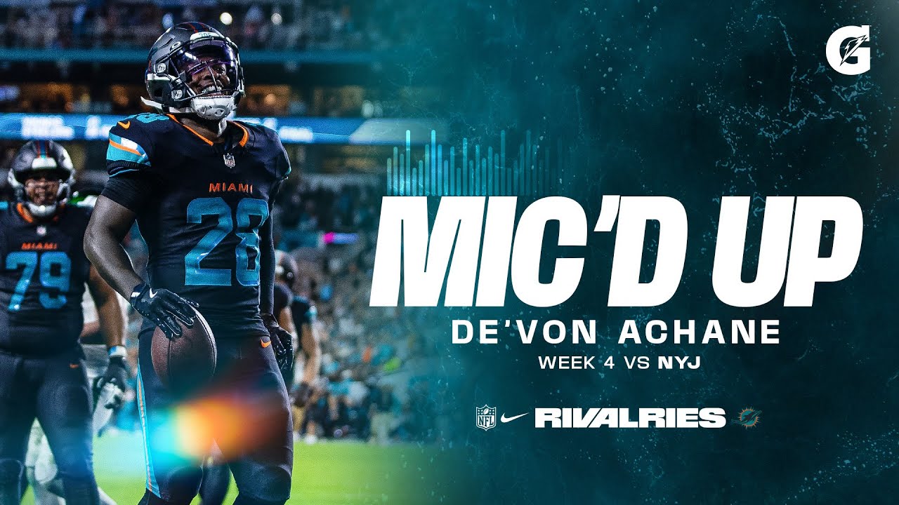 De'von Achane mic'd up during Week 4 win on Monday Night Football | Miami Dolphins