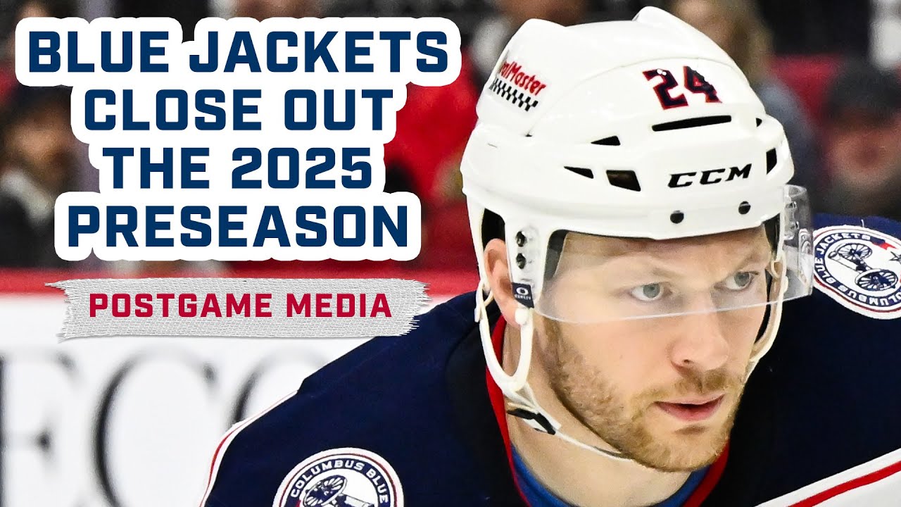 Blue Jackets Close Out the 2025 Preseason, Blue Jackets @ Capitals  Postgame Media