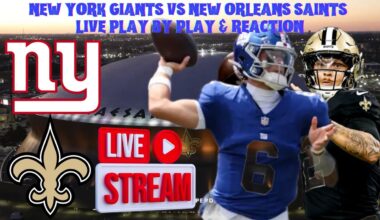 ***LIVE*** | NFL | New York Giants Vs New Orleans Saints Play by Play & Reaction