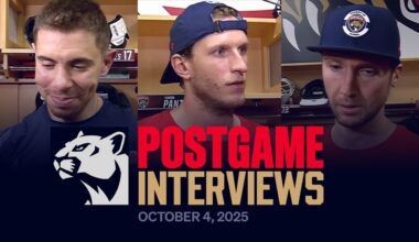 Rodrigues, Luostarinen & Bobrovsky | Postgame vs Lightning 10.4.25