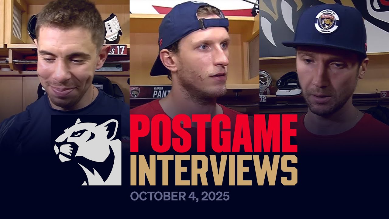 Rodrigues, Luostarinen & Bobrovsky | Postgame vs Lightning 10.4.25