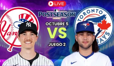 Toronto Blue Jays vs New York Yankees EN VIVO | Juego 2 Ronda Divisional MLB 2025 | Comentarios🎙️