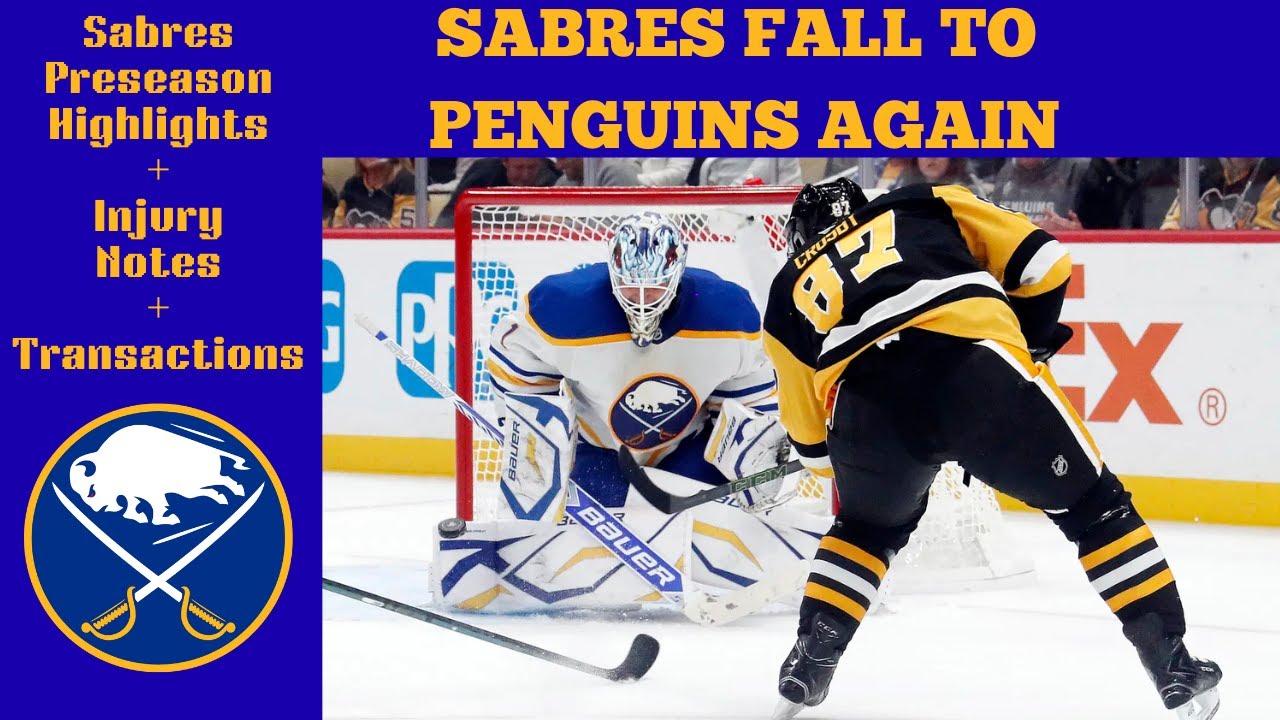 Sabres End Preseason with a Loss to the Penguins