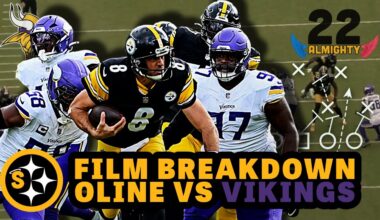 Steelers' Offensive Line STACK Good Games Against The VIKINGS | All-22 Film