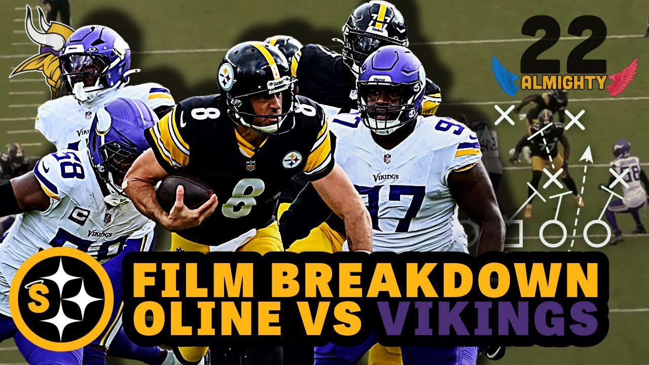 Steelers' Offensive Line STACK Good Games Against The VIKINGS | All-22 Film