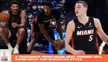 Three takeaways from Miami Heat opener: Dru, Ware/Jovic and European style | Five on the Floor