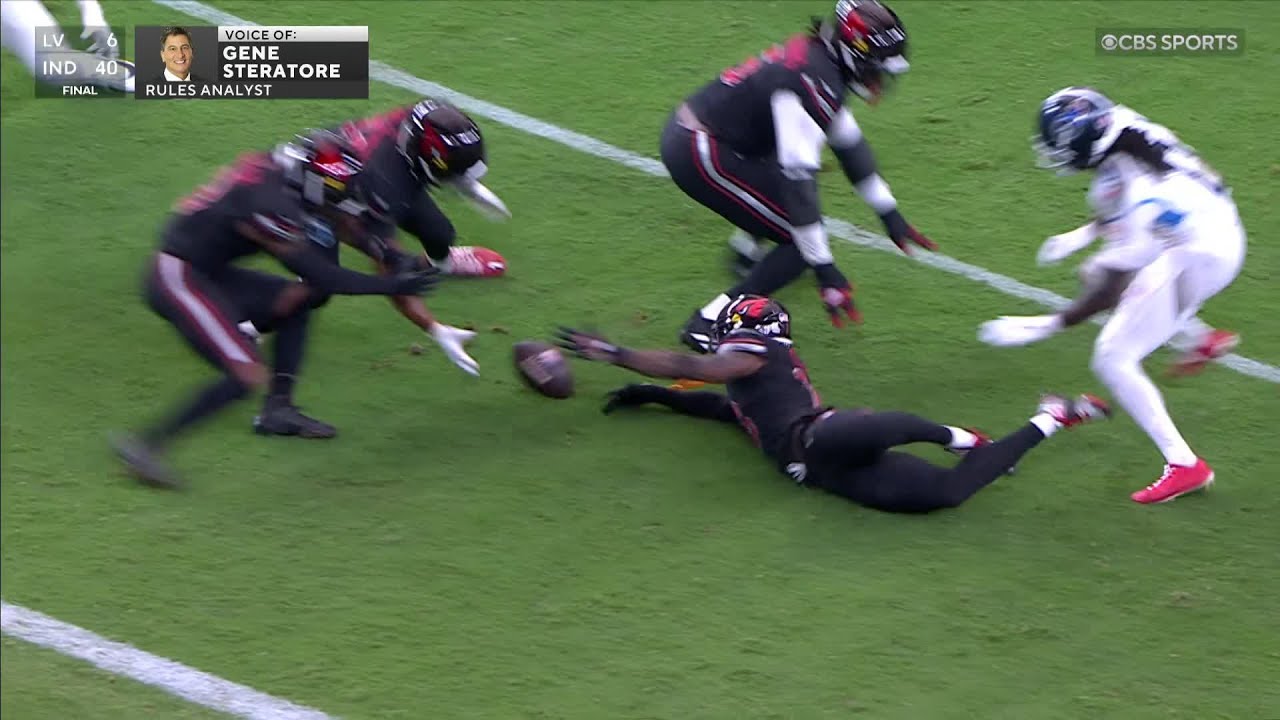 It's an Interception, no wait a fumble, wait a TOUCHDOWN!