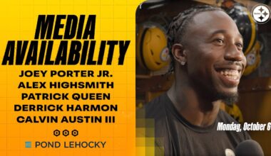 Porter Jr., Highsmith, Queen, Harmon, Austin III Media Availability (Oct. 6) | Pittsburgh Steelers