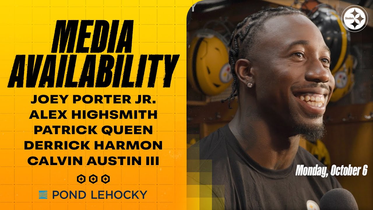 Porter Jr., Highsmith, Queen, Harmon, Austin III Media Availability (Oct. 6) | Pittsburgh Steelers