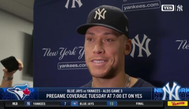 Aaron Judge goes 2-3 against the Blue Jays