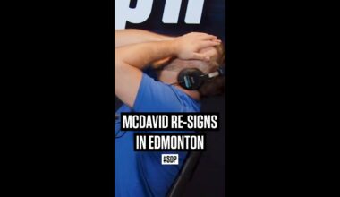 The #SDP's live reaction to Connor McDavid re-signing with the Edmonton Oilers. 💰✍️ #nhl #hockey