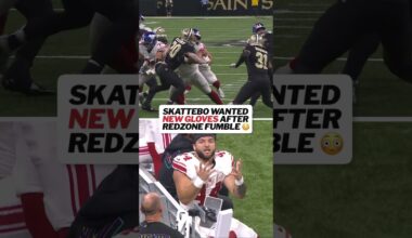 The Saints returned his fumble for a TD to go up 26-14 😬 #giants #nfl #camskattebo