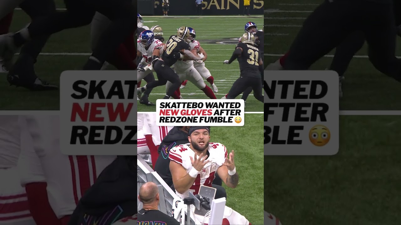 The Saints returned his fumble for a TD to go up 26-14 😬 #giants #nfl #camskattebo