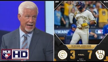 MLB Network | "Crew in 3" - Steve Phillips REACTS Brewers beat Chicago Cubs 7-3 for 2-0 lead in NLDS