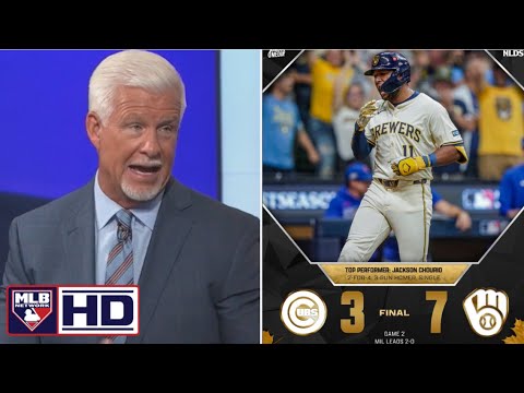 MLB Network | "Crew in 3" - Steve Phillips REACTS Brewers beat Chicago Cubs 7-3 for 2-0 lead in NLDS