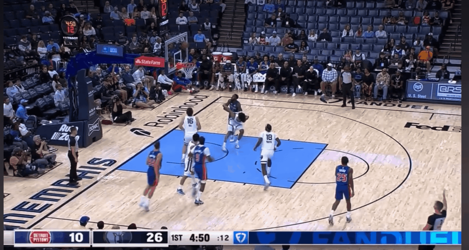 Duncan Robison lets it fly in season debut with pistons. Displaying great defense