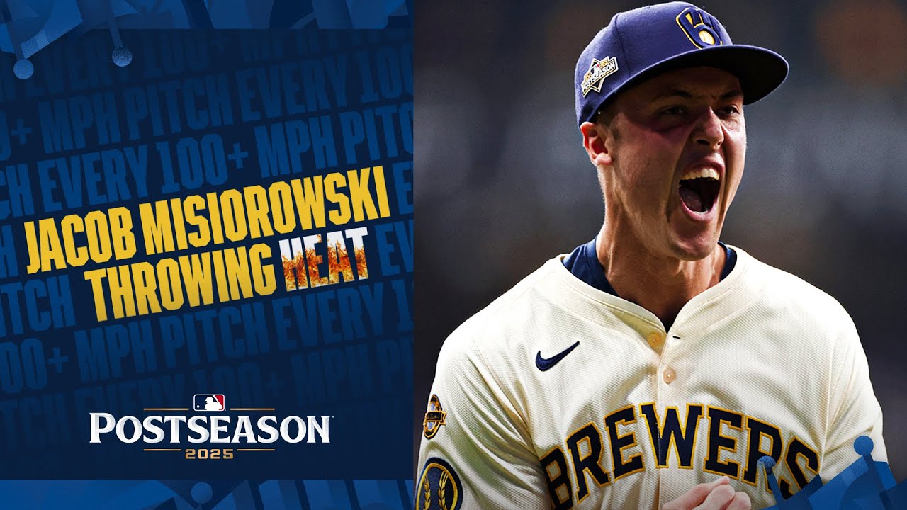 Jacob Misiorowski brought the HEAT in his Postseason debut 🔥 (31 pitches OVER 100 MPH! 😳)