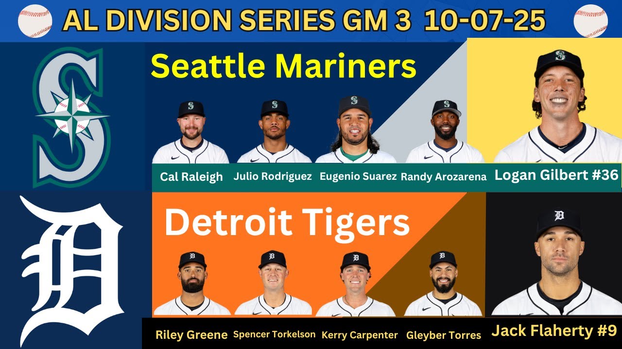ALDS GAME 3: Seattle Mariners @ Detroit Tigers LIVE PLAY-BY-PLAY (10-07-25) #mariners #tigers