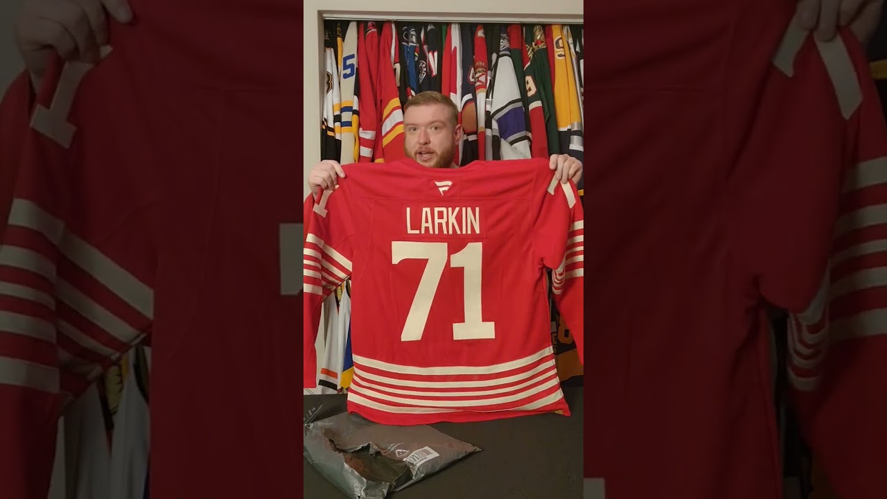 John unboxes the Detroit Red Wings Centennial jersey - customized Fanatics Premium #larkin