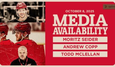 Moritz Seider, Andrew Copp, Todd McLellan Media | Oct. 8, 2025