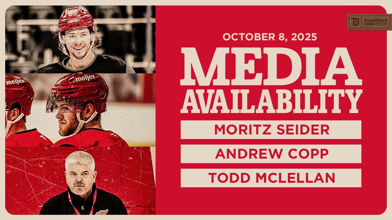 Moritz Seider, Andrew Copp, Todd McLellan Media | Oct. 8, 2025