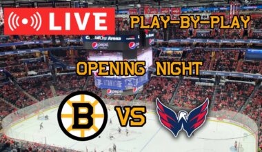 LIVE: Boston Bruins VS Washington Capitals OPENING NIGHT Commentary/Scoreboard!! #nhlbruins